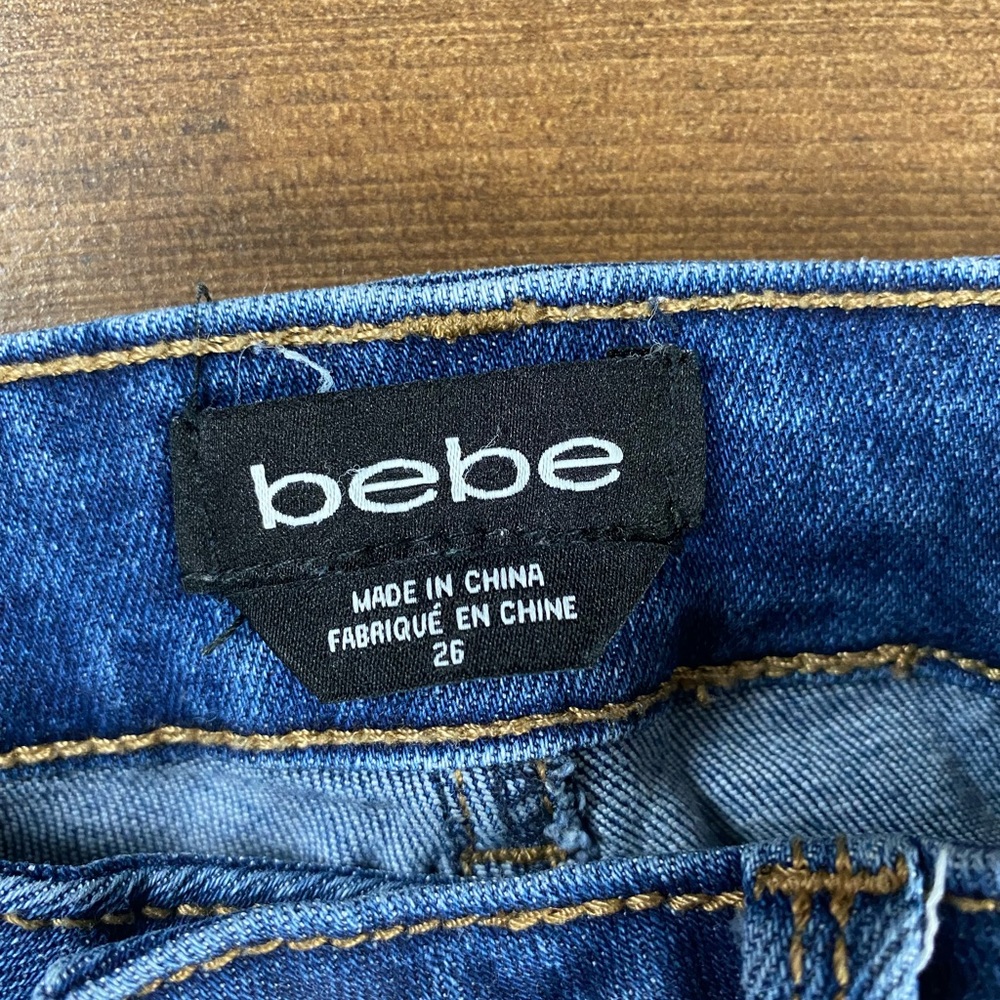 Bebe Heartbreaker Ankle Skinny Jeans Size 26 - Picture 2 of 5